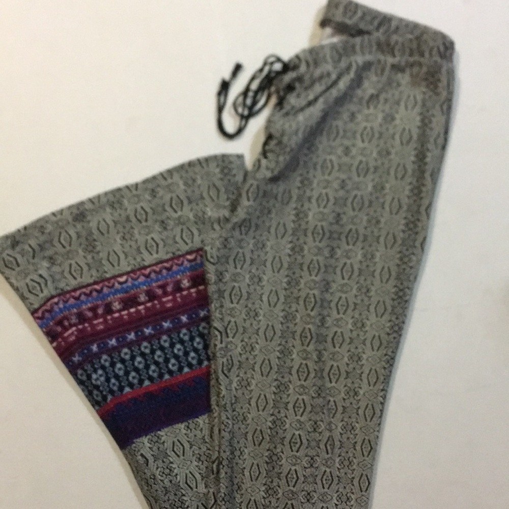 Flare bottom printed palazzo pants